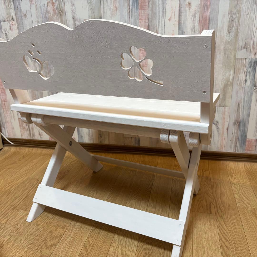 ハンドメイド　ペット用　折りたたみ式　可愛い　ベンチ　撮影用