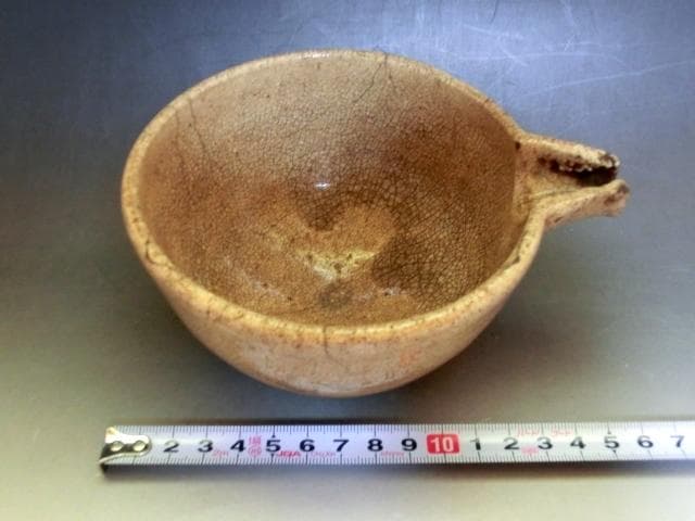 片口■古い時代物の古萩片口 古い酒器 経年貫入 茶器 古美術 時代物骨董 希少■