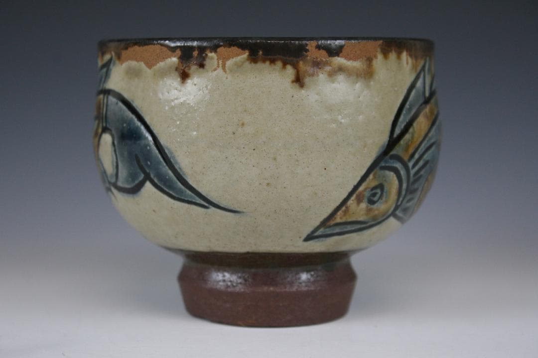 魚文抹茶碗