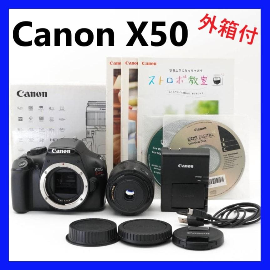 ショット3,585回✨ Canon Kiss X50 カメラ 一眼レフ デジカメ