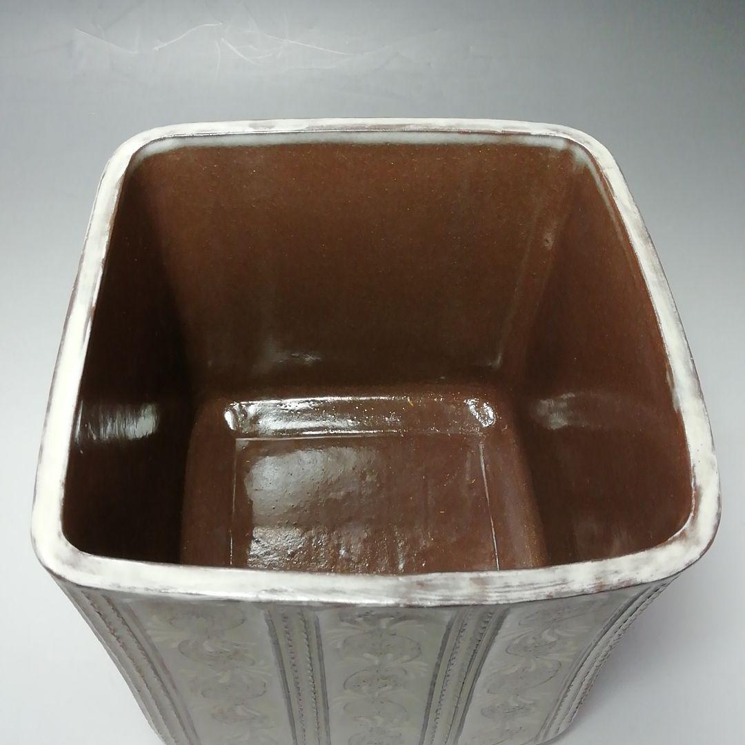 Ｓ７１３　水指　『紫三島』『森里秀夫』　共箱　 茶道具