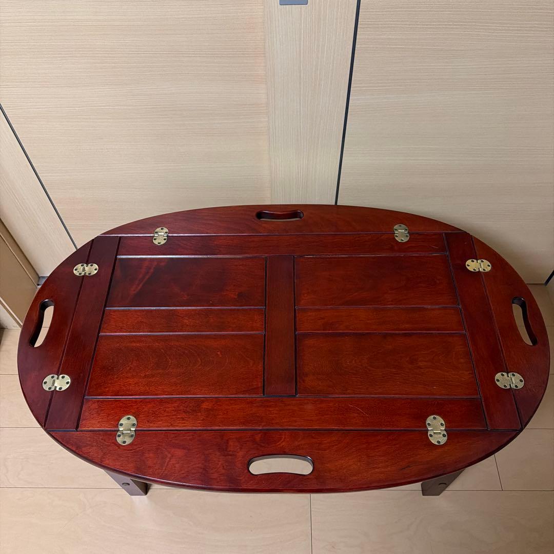 マルニ バトラーズ テーブル 天然木 ビンテージ 台 木工 北欧 トレーテーブル