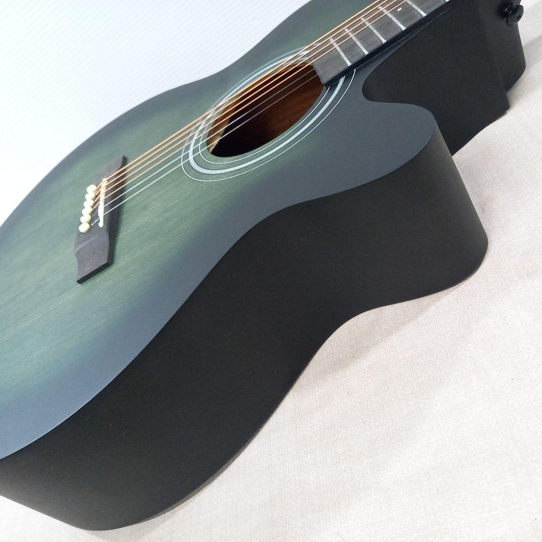 美品◎Donner アコースティックギター EC2076 サテングリーンバースト