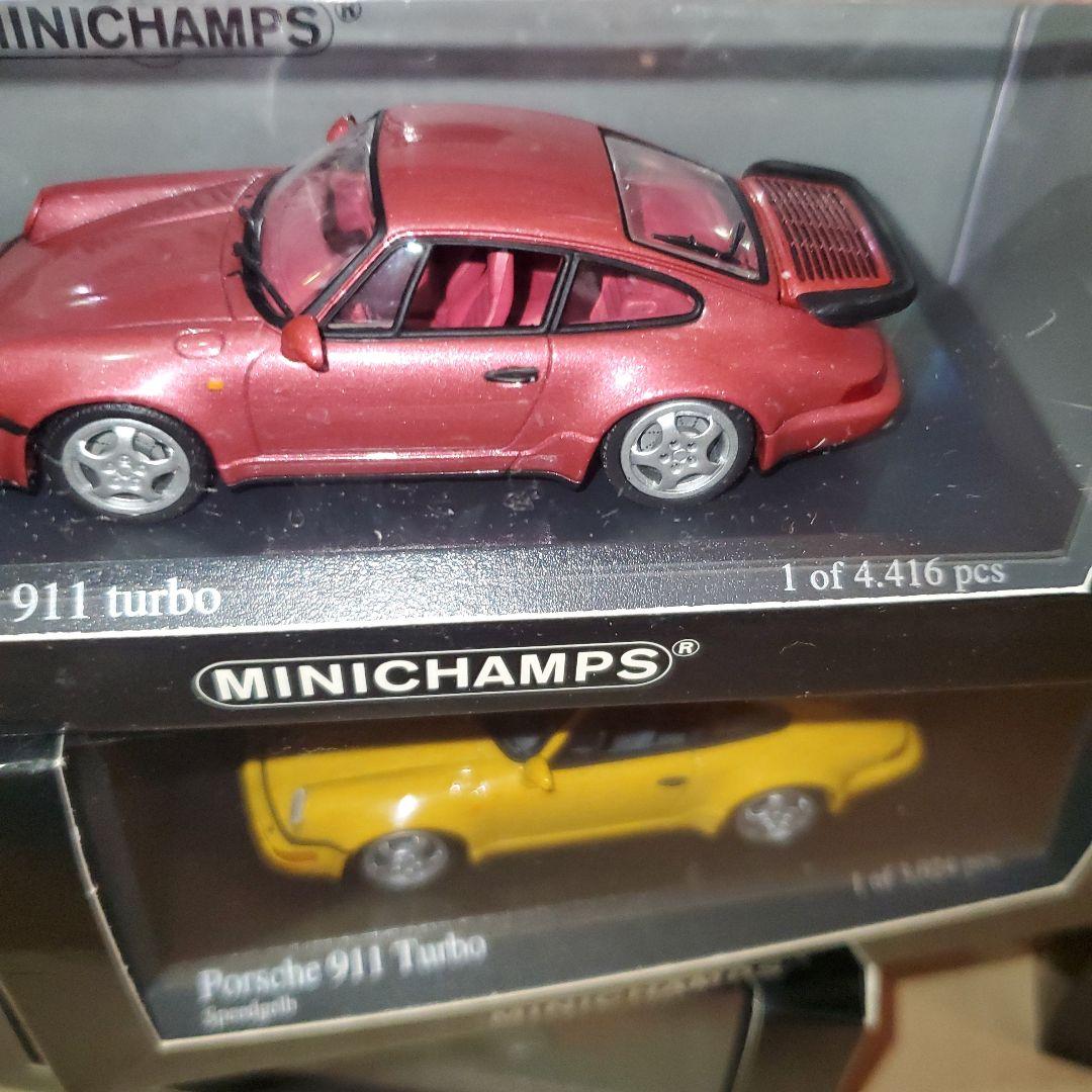 MINICHAMPS Porsche 911 turbo 6台セット赤、黄
