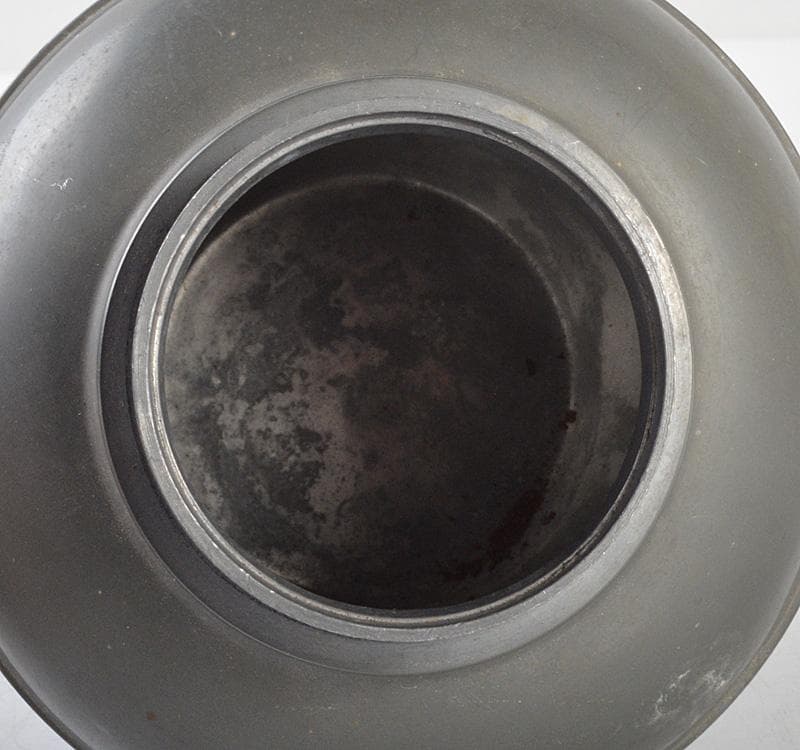 煎茶道具　古錫　茶壷　茶心壷　約696ｇ　MR4773