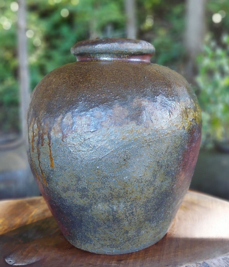 越前自然釉大壺