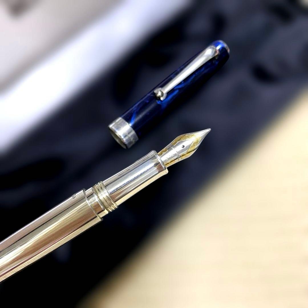Montegrappaモンテグラッパ万年筆スターリングシルバーイタリア名門