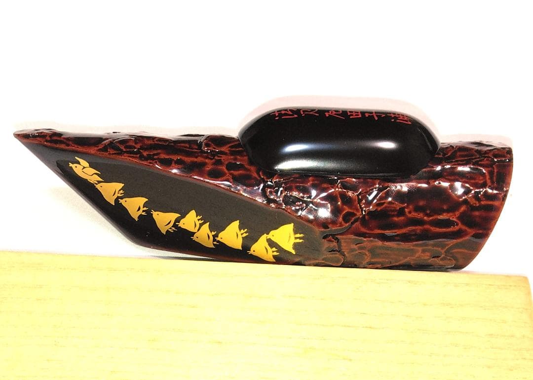茶道具　玄々斎好　溜塗千鳥蒔絵舟香合　蜑小舟香合　美品　安値特売　値下ご容赦！！