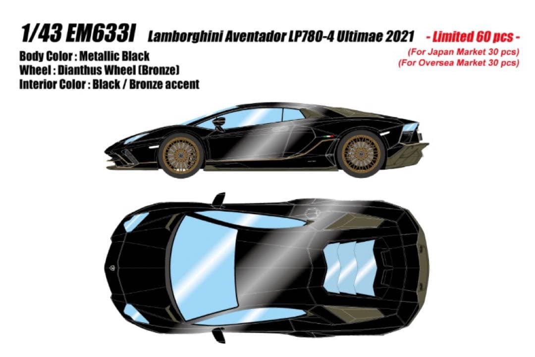アイドロン 1/43アヴェンタドール LP780-4 ウルティメ 2021