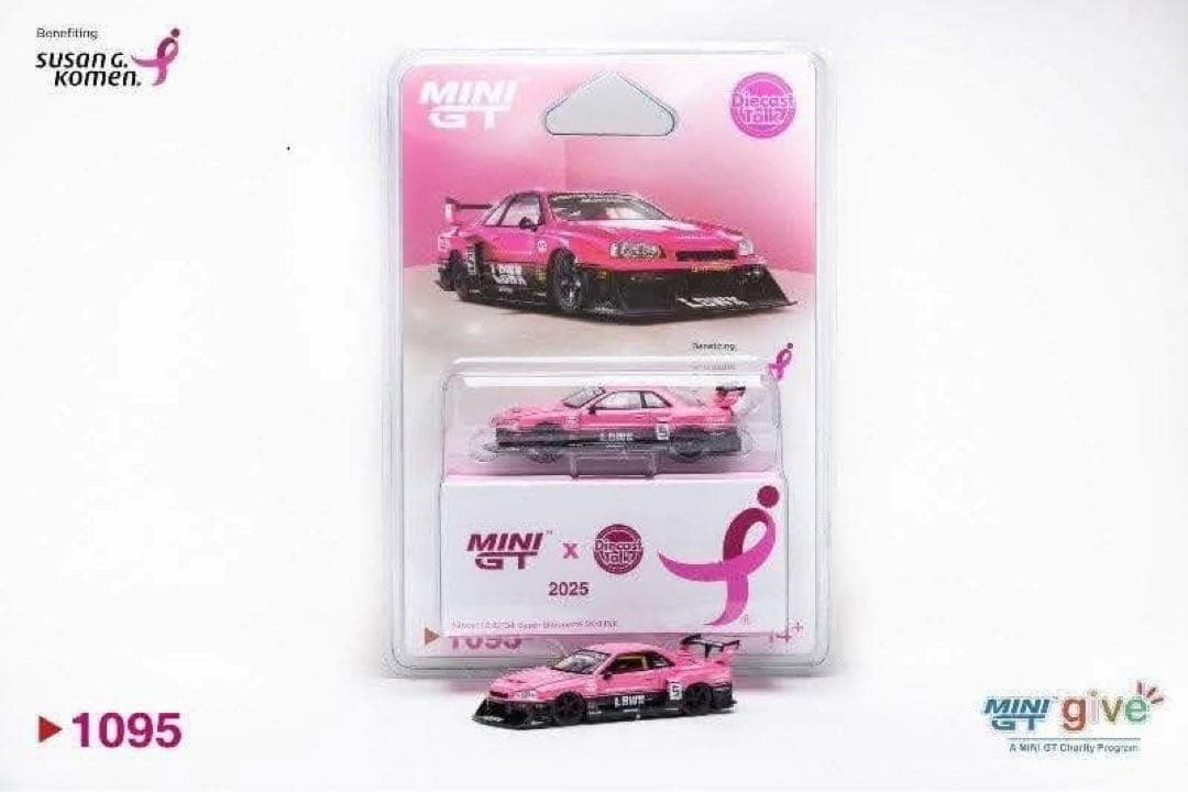 GIVE 2025 MINIGT Nissan LB-ER34 ピンクミニカー