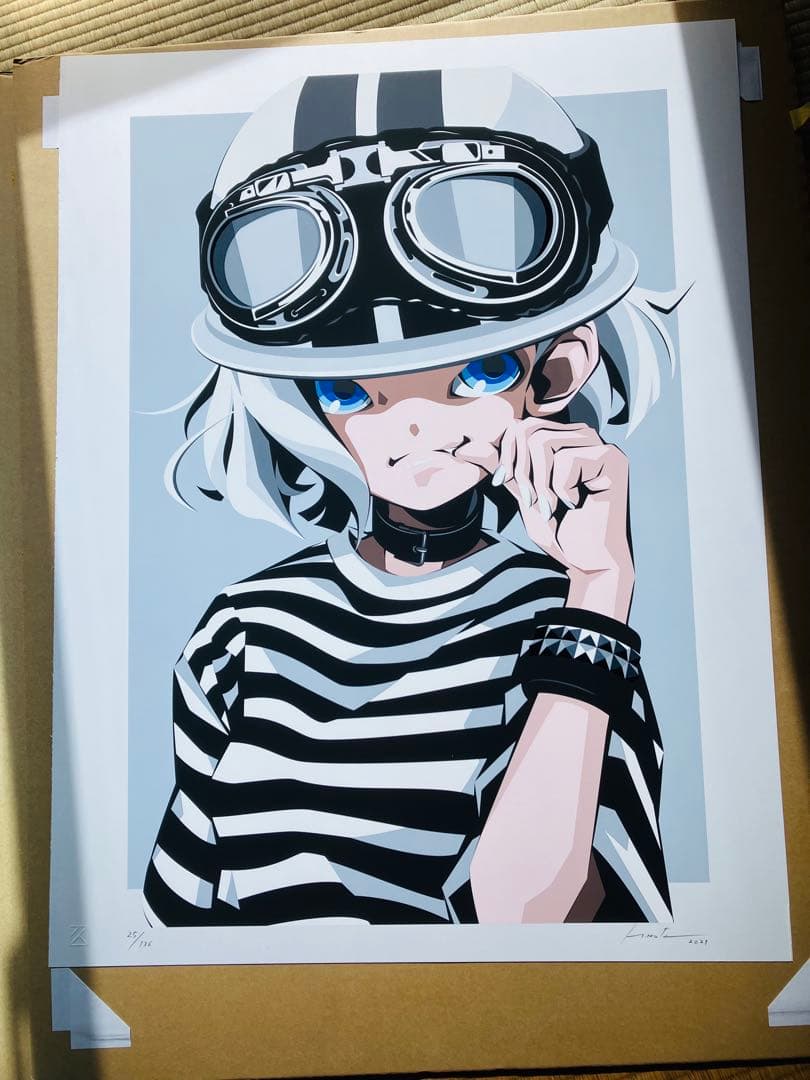 松浦浩之　motorcycle diary シルクスクリーン　版画