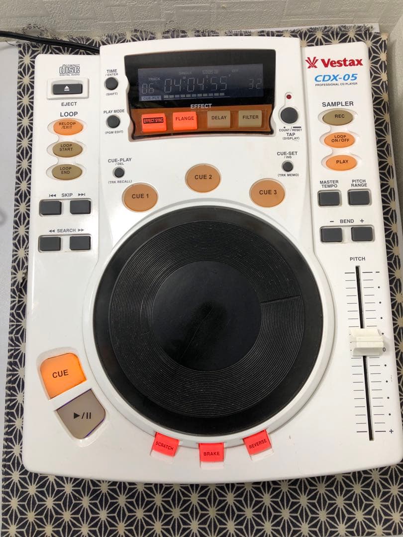 VESTAX ベスタクス　CDX-05 白　純正電源ケーブル付属
