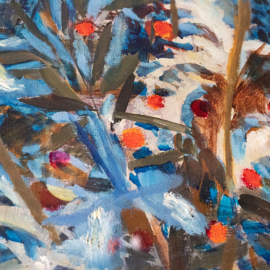 Michel Henry 油彩画 ミシェル・アンリ 油彩 花 F25 大作 絵画