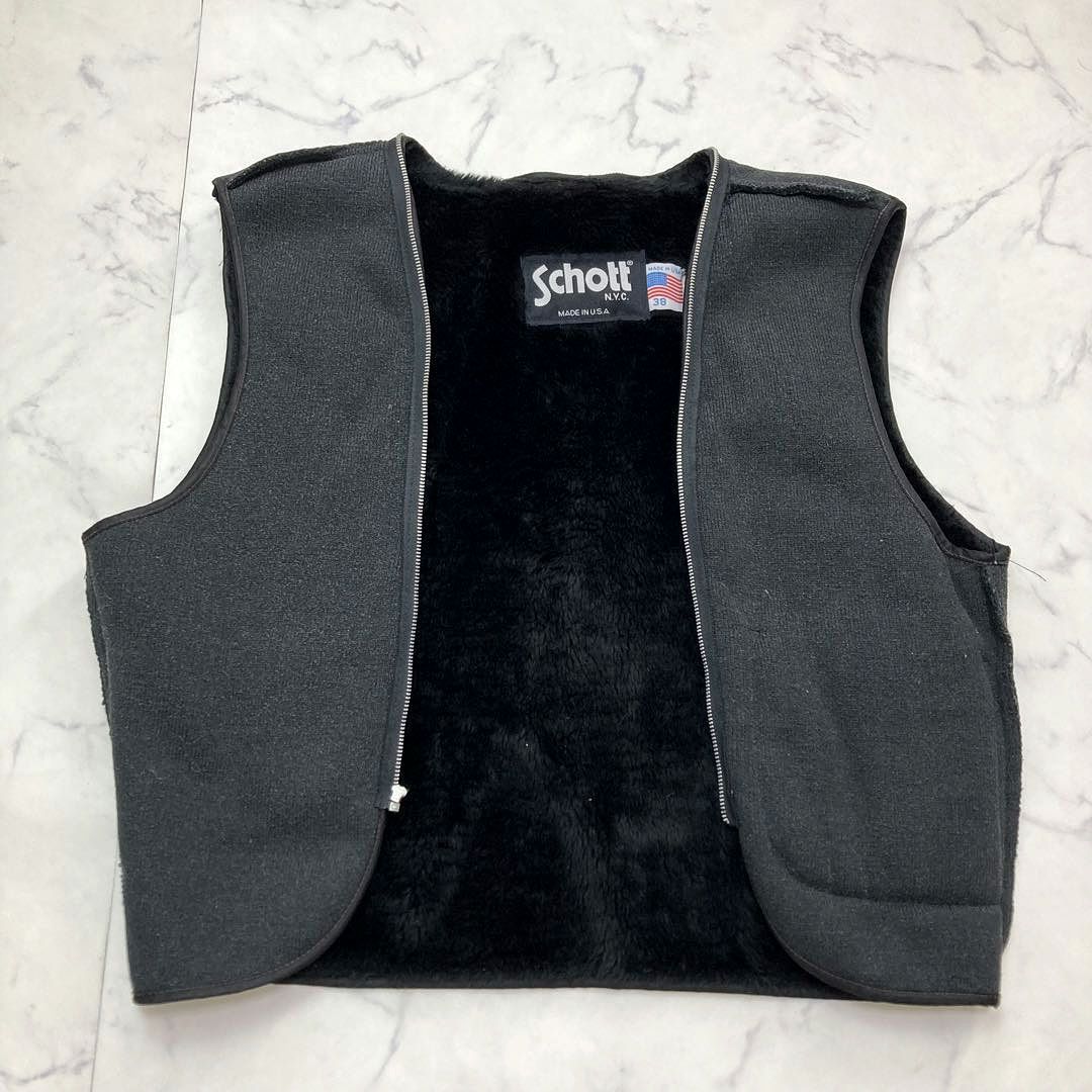 Schott ライダースジャケット レザー 641SP ボアライナー付き 38