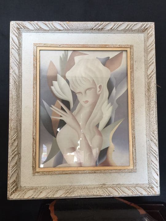 絵画 油絵 湯川 輝義 《青兒》F6 No.17