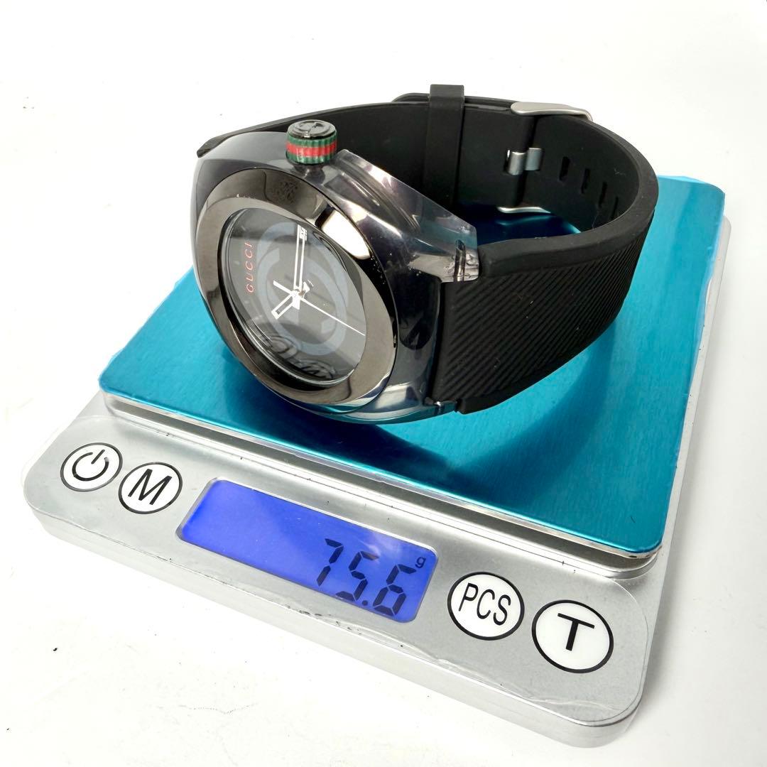 【美品/稼働品】グッチ シンク137.1 腕時計 シェリーライン ロゴ文字盤