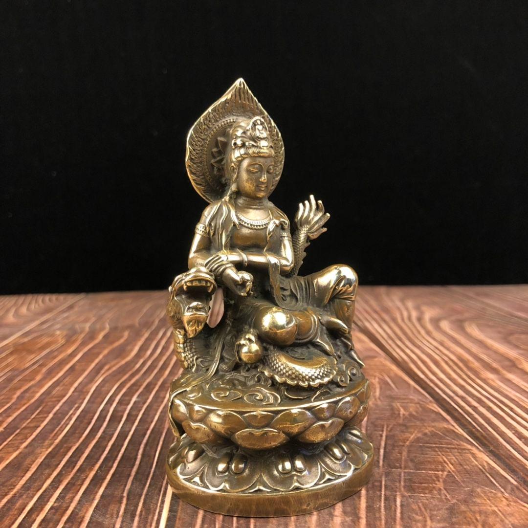 仏教美術 仏像 観音菩薩 騎龍観音菩薩仏像 仏堂 奉納 銅製品 工芸品 置物