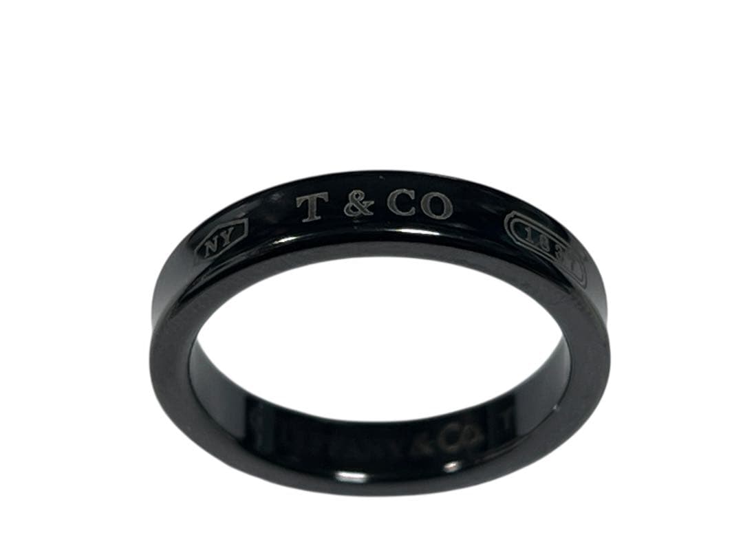 約15号Tiffany ティファニー 1837 ナロー リング ブラック チタン