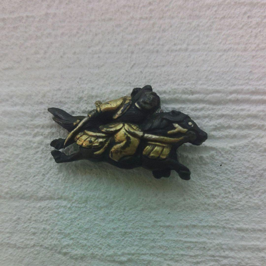 目貫　騎馬　刀装具　侍　武者　脇差し　ア12