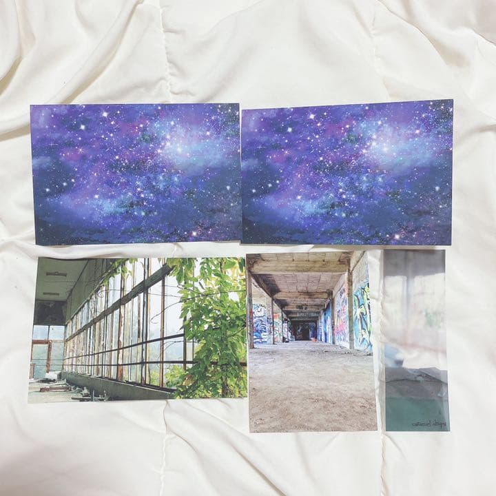 ポストカード ブロマイド 写真 しおり 5点セット 天体 星空 宇宙 自然