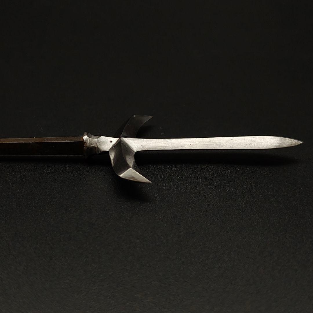 年末セール　矢じり　武道具　十文字槍　鏃　古式　弓道具　鉄製　職人作　美術品