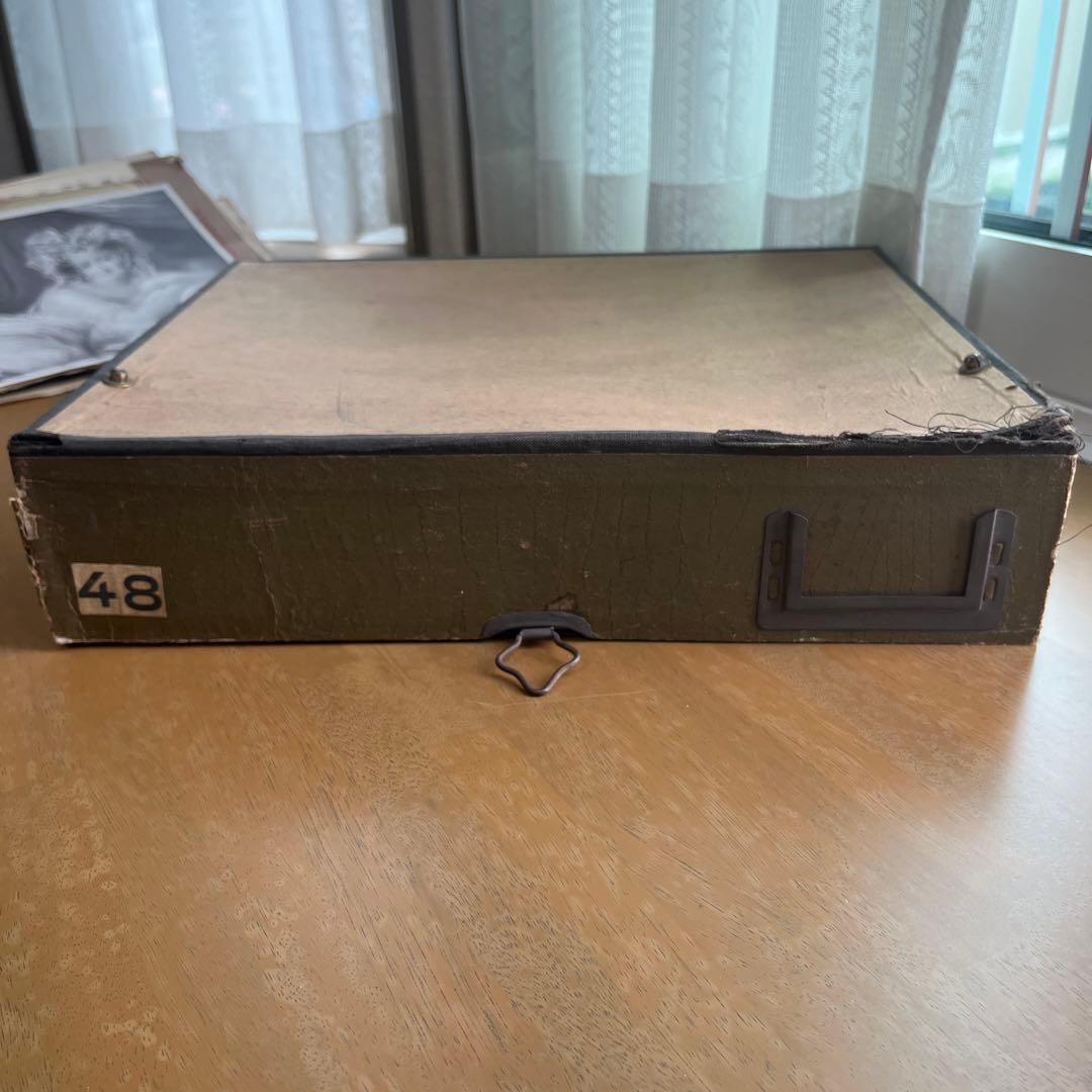 アンティークBOX 書類収納　大きめの紙もの