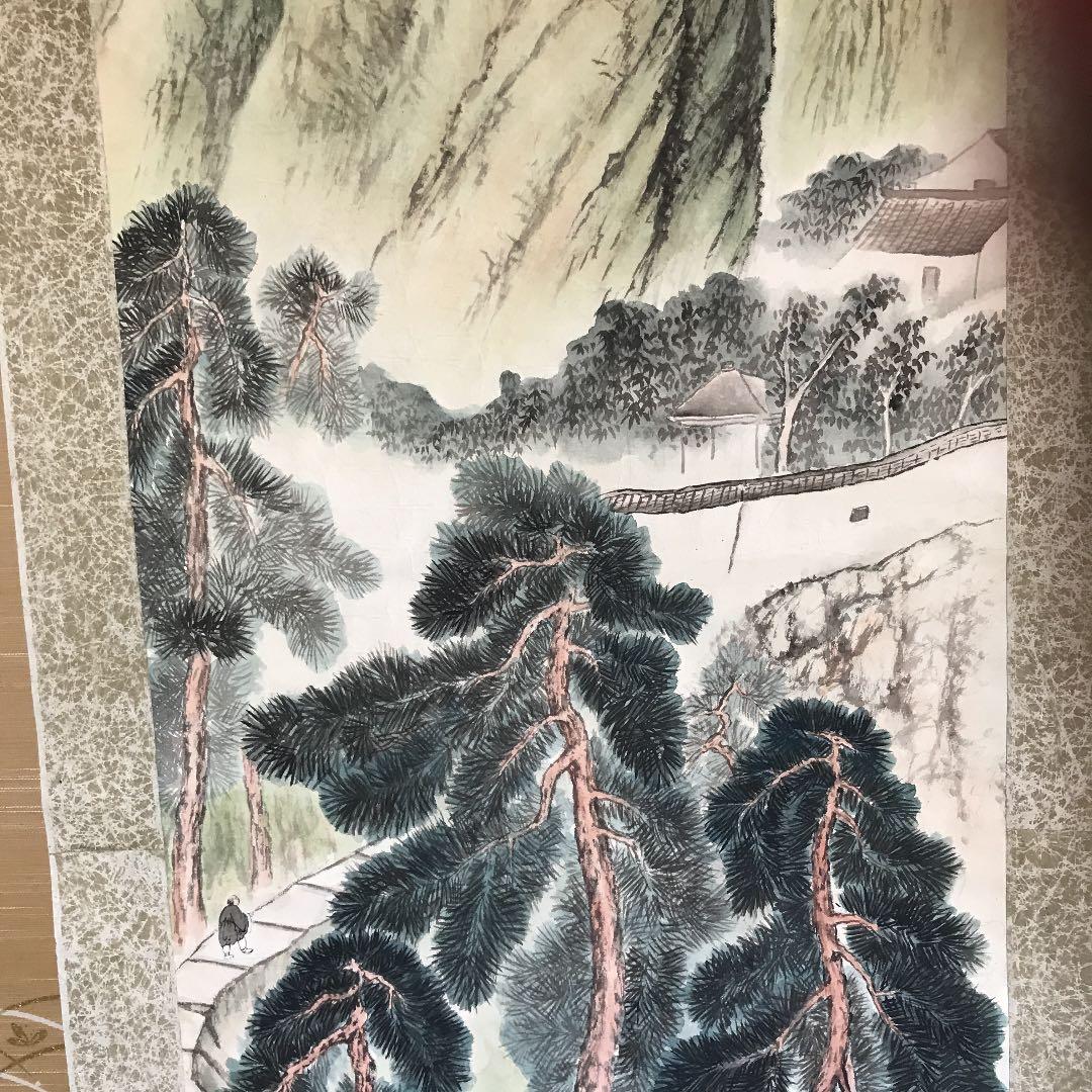 値下げ　掛け軸　日本画　南画　関雪？読めません　値下げ