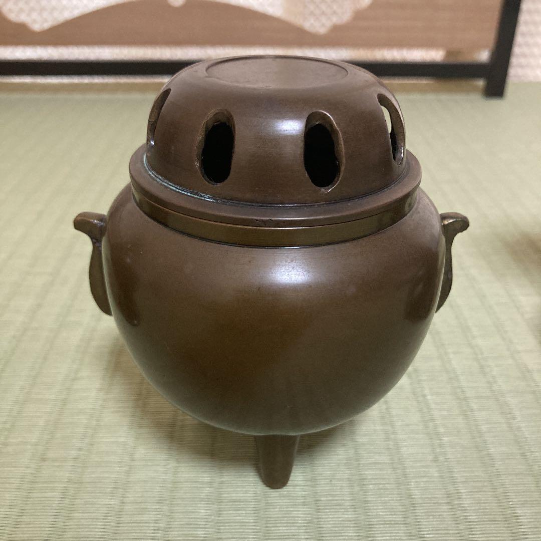 唐銅　三ッ具足