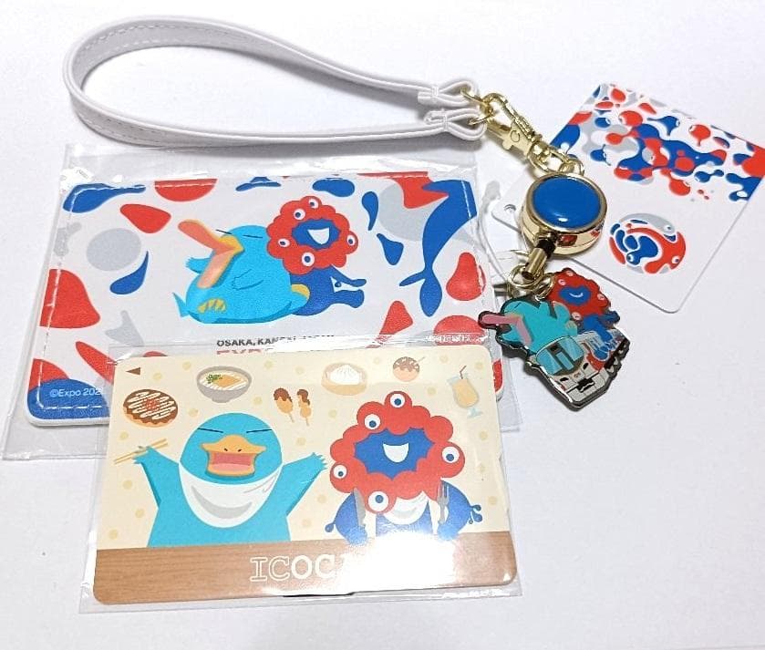 【希少・未開封】3．新品ミャクミャクICOCA合皮パスケース付き