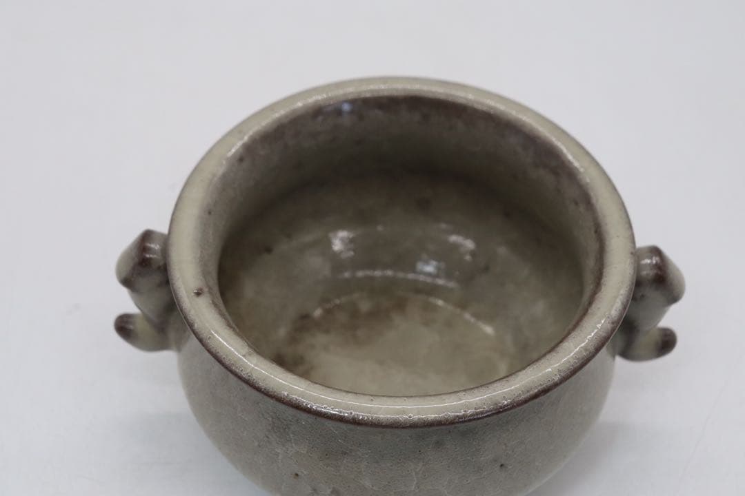 中国　磁貫青磁　香炉　送料込み250225