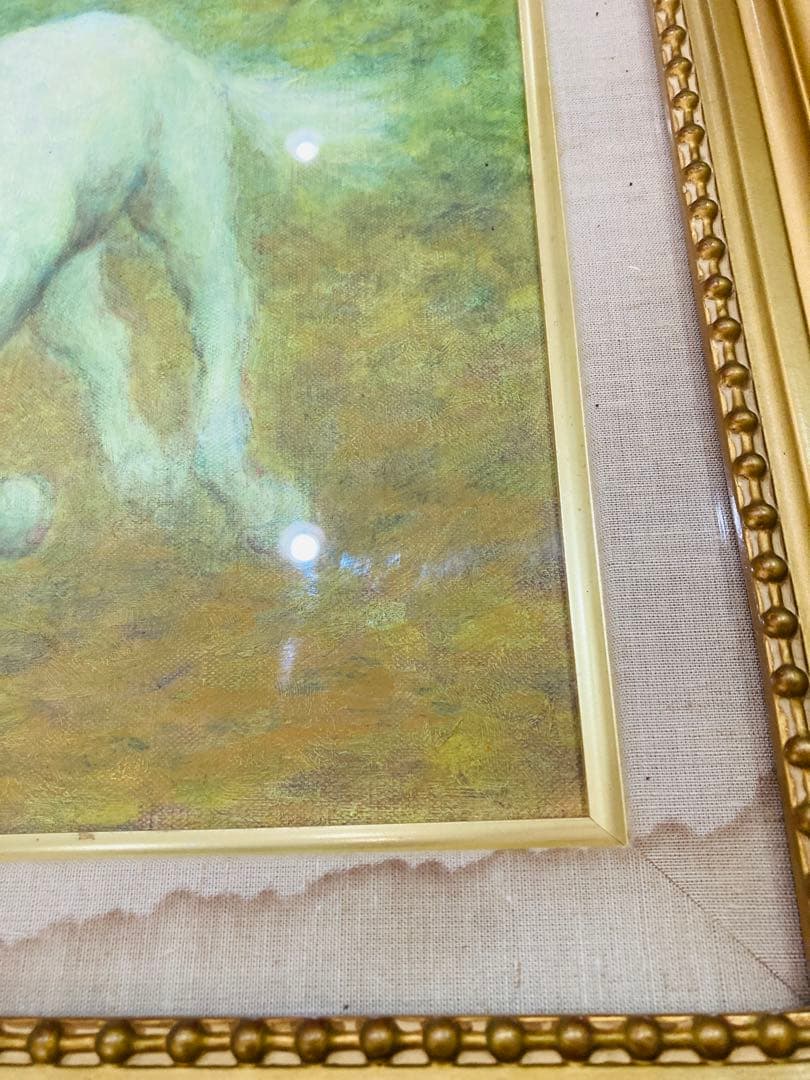 松岡克 【白馬】肉筆 油彩 直筆サイン 孤高の画家 渾身の傑作 洋画家