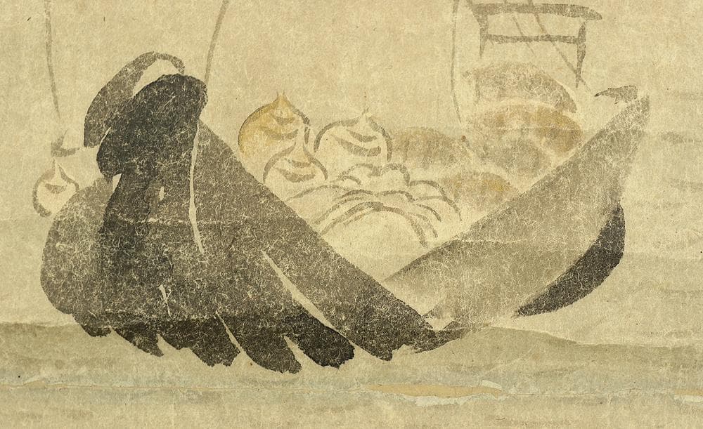 呉春 松村月渓 1752-1811 京都 四条派始祖「宝船」掛軸 肉筆 紙本