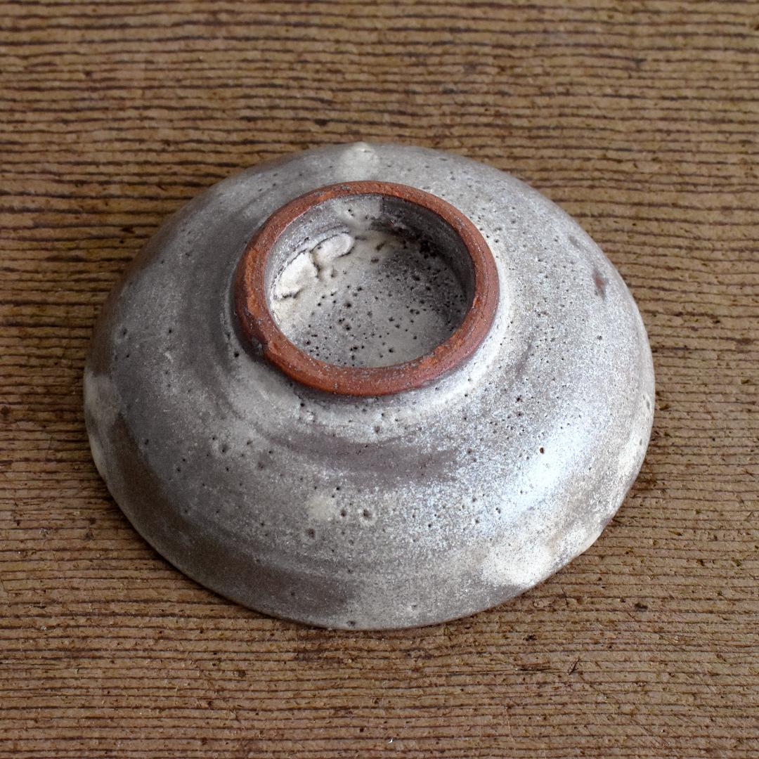 江戸 八代焼 古高田 三島象嵌盃 小皿 / 肥後 熊本 酒器 古陶器 古伊万里
