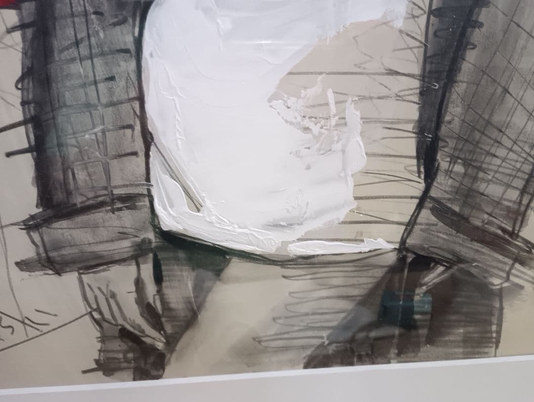 3117水彩画「女性像」画家不明　裏側にもあり