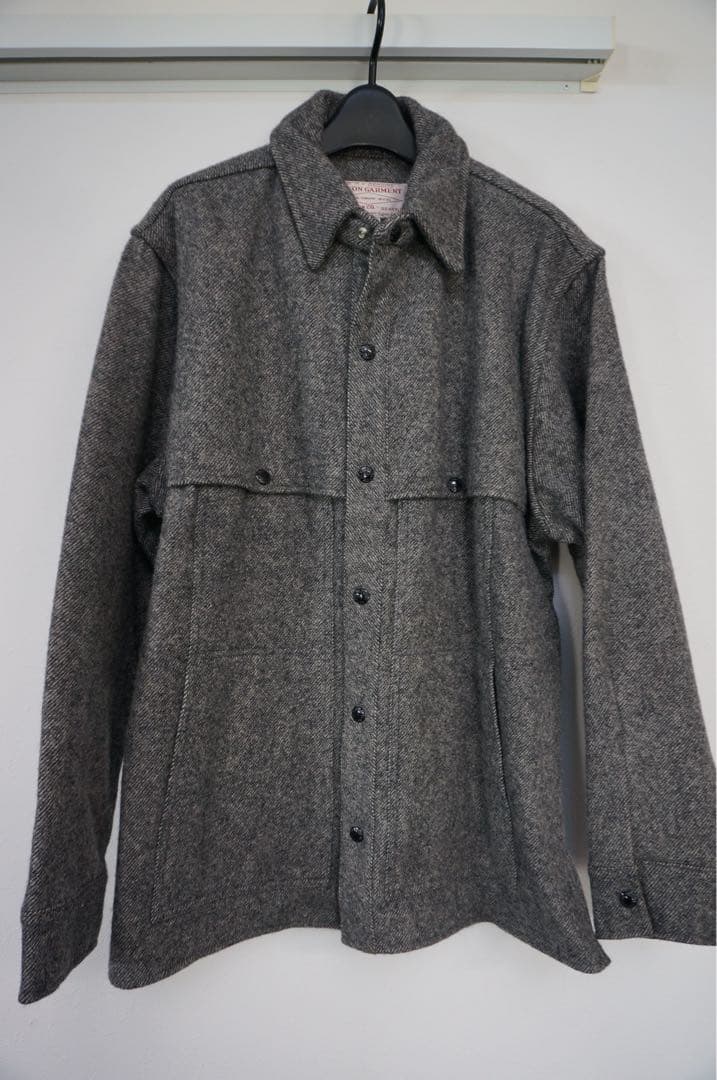 【美品】FILSON フィルソン ケープジャケット Lグレー　ダブルマッキーノ