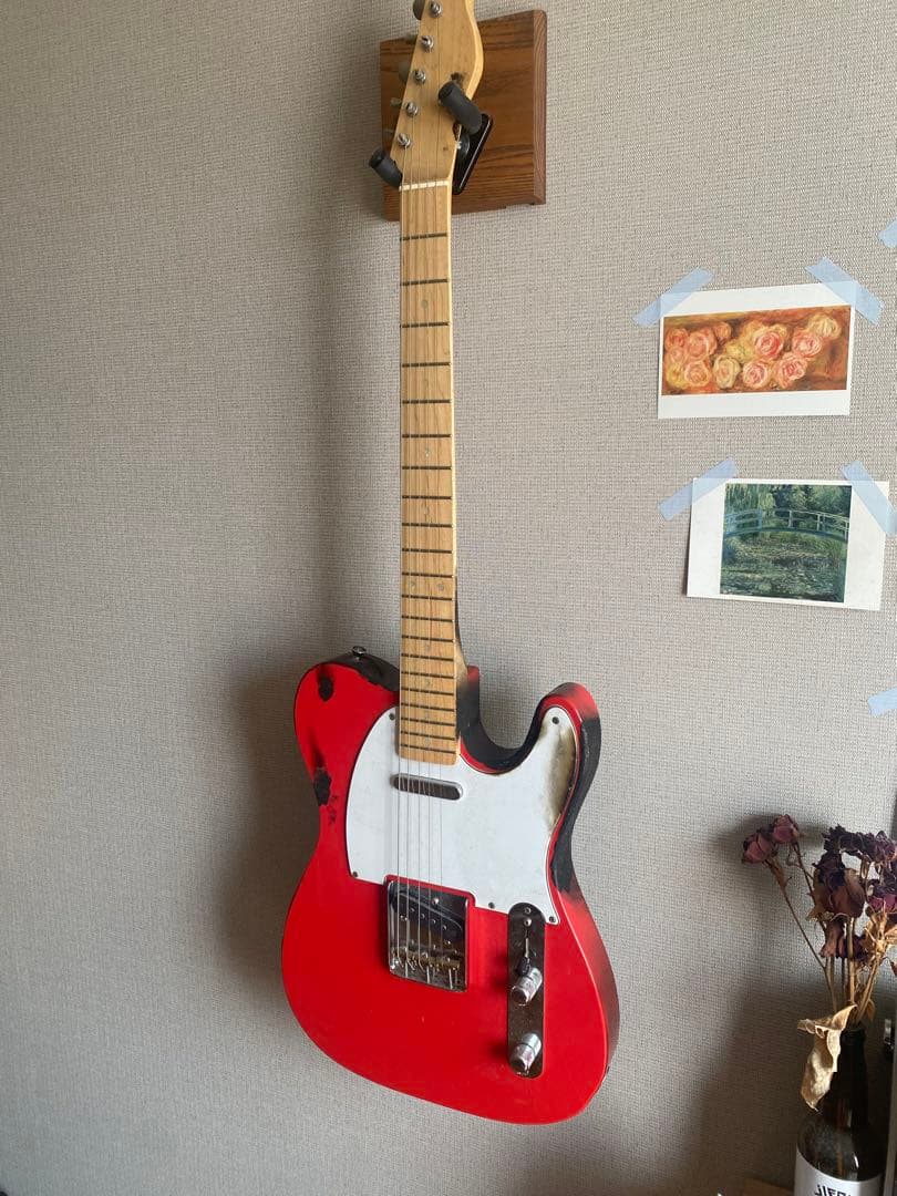 テレキャスター 赤 ラッカー塗装