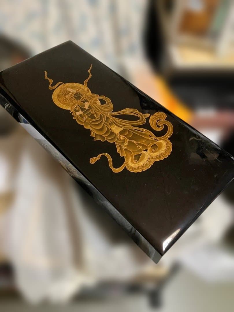 漆器 文箱 金色装飾