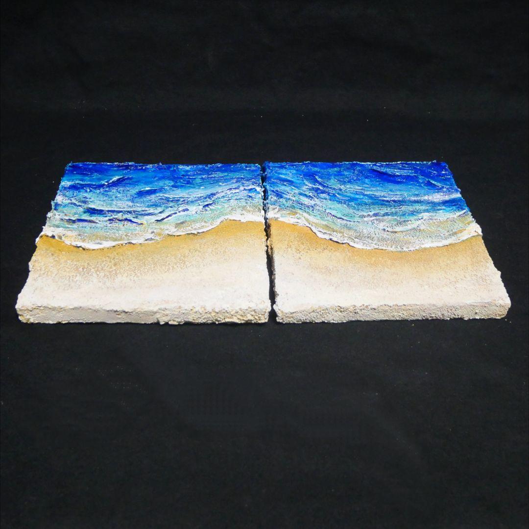 油絵 油彩 油彩画 絵 絵画 【海と波】