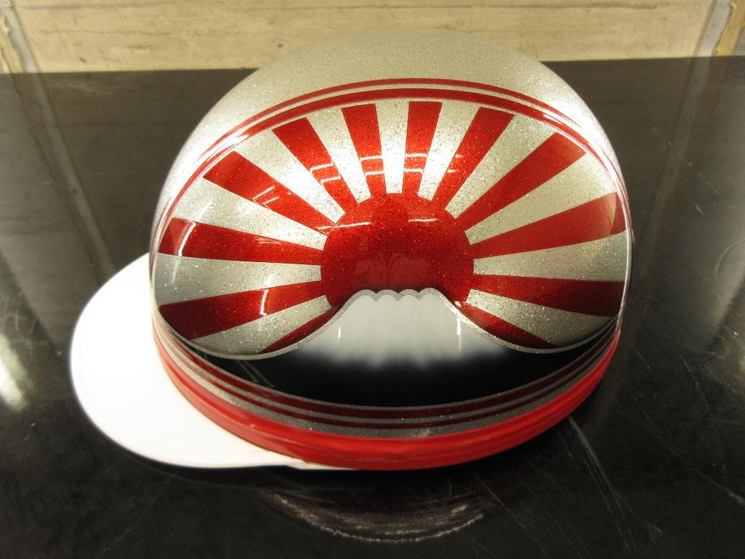 送料込！！カスタムコルク半　富士日章　銀ラメ赤　最安値003