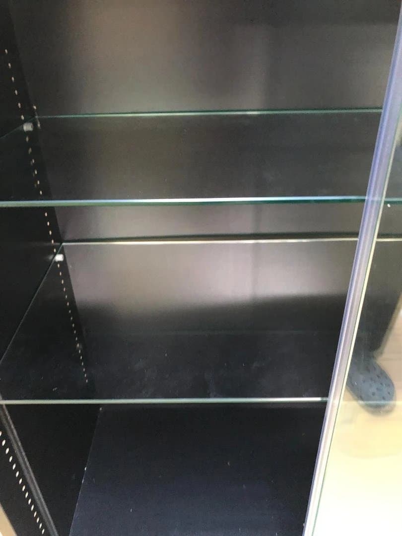 送料無料 JAJAN　コレクション ガラスショーケース 鍵付き 黒 251106