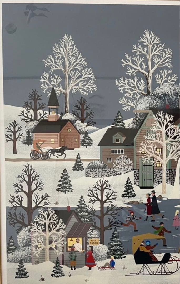 Jane Wooster Scott 直筆サイン入 リトグラフ 約98×83cm