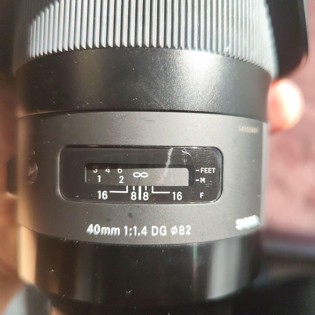 SIGMA 40mm F1.4 DG HSM レンズ レンズフィルター付き