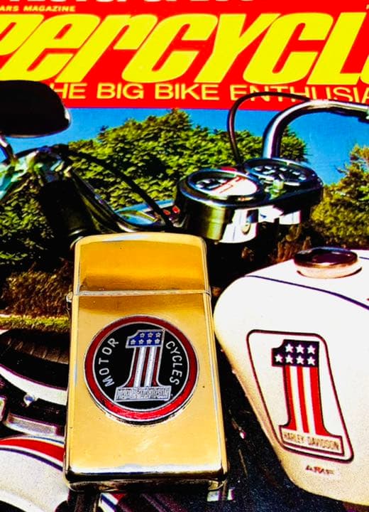 1979年♠︎赤丸No1マーク☆エナメル七宝スター&ストライプ☆AMFハーレー