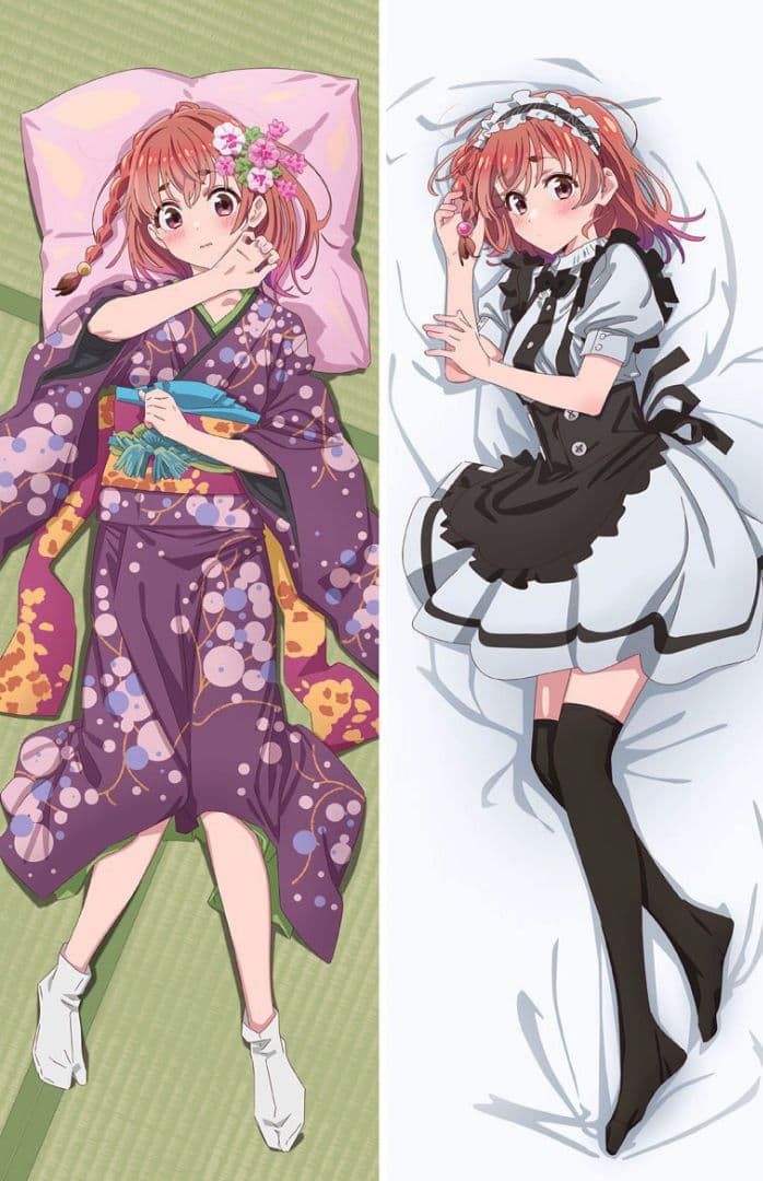 彼女、お借りします 桜沢墨 抱き枕カバー 着物&メイド服ver かのかり