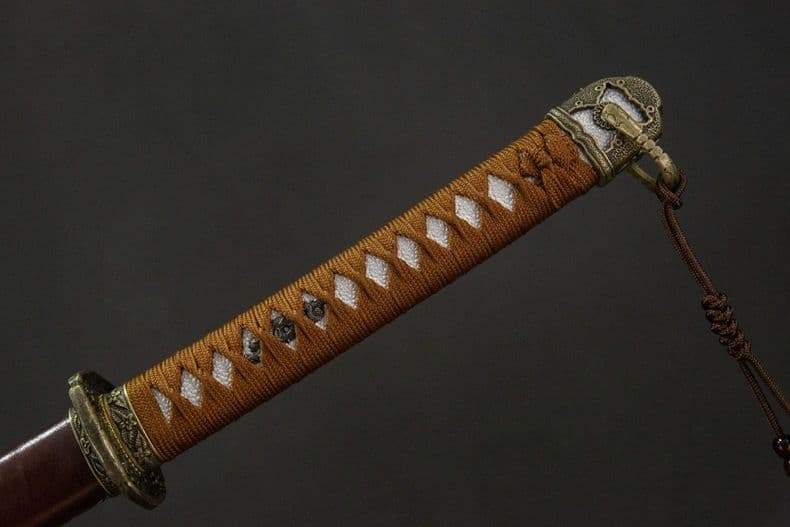 【ブラウン】98式軍刀 武具　刀装具　日本刀 模造刀 居合刀 武蔵 指揮 鋼刀