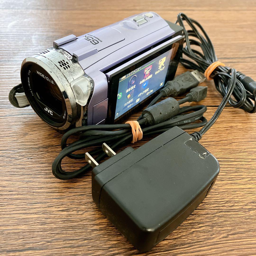 JVC Everio GZ-E765-V デジタルビデオカメラ　動作品　PC転送