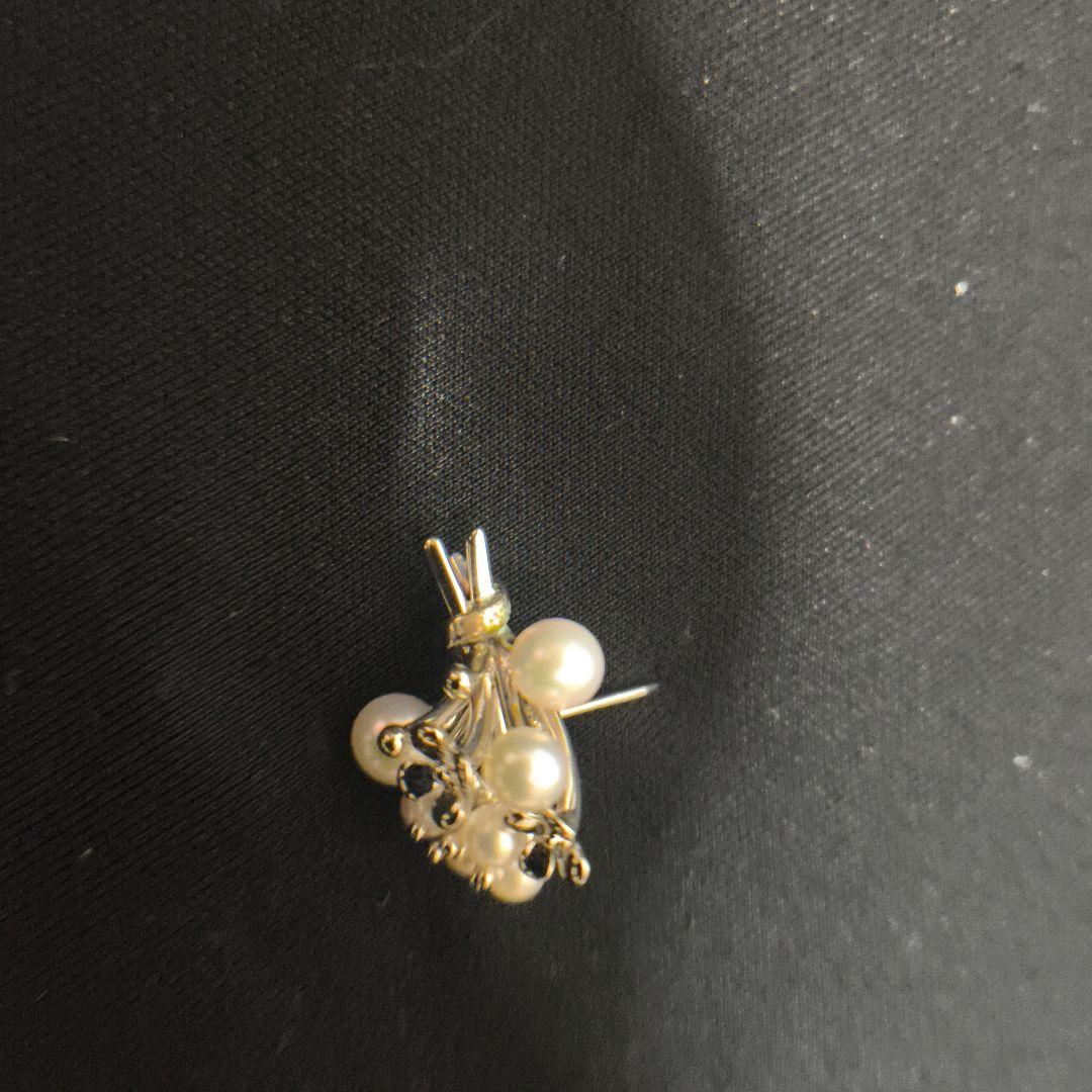 MIKIMOTO　シルバー　花束　ブローチ