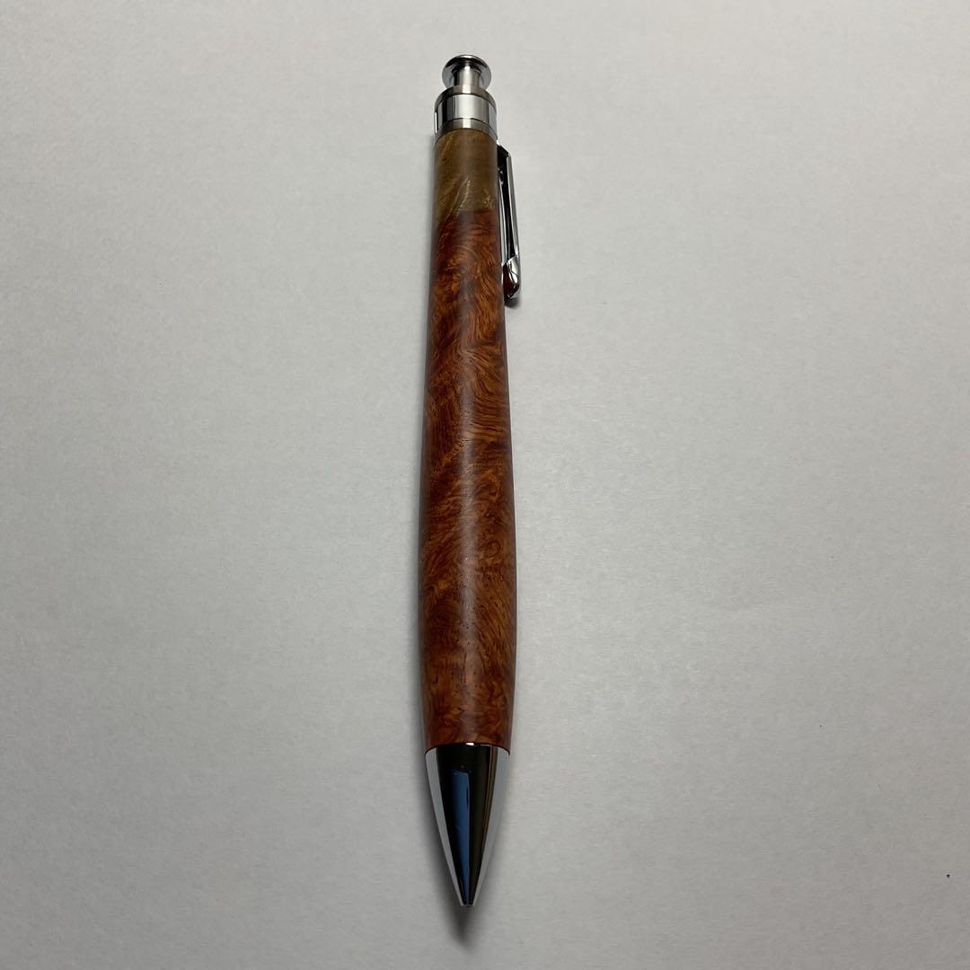 【新品未使用】工房楔 ペンシル楔 シャーペン 0.5mm 花梨紅白 こぶ杢