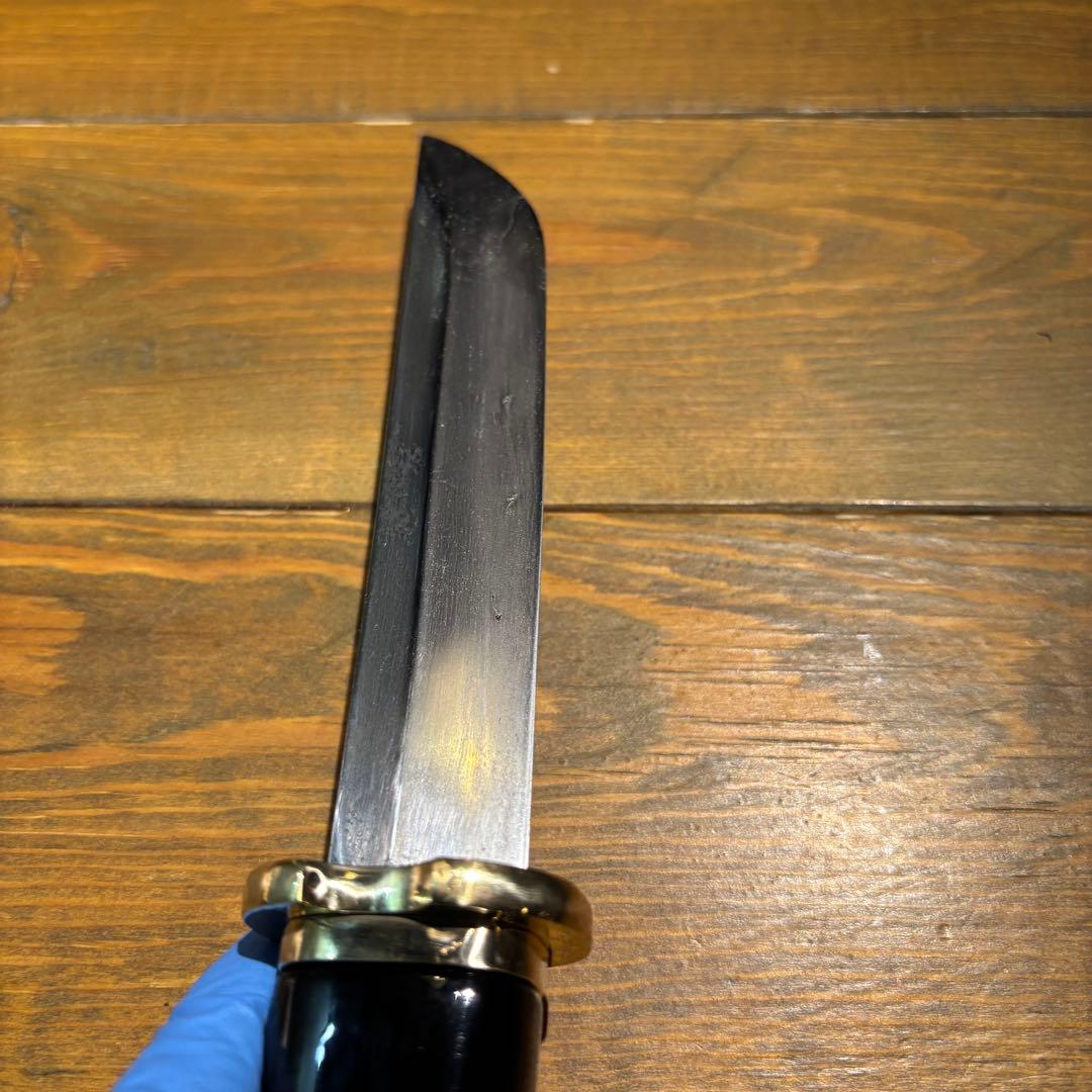 日本刀残欠クラフトナイフNo.70 左文字 黒鞘