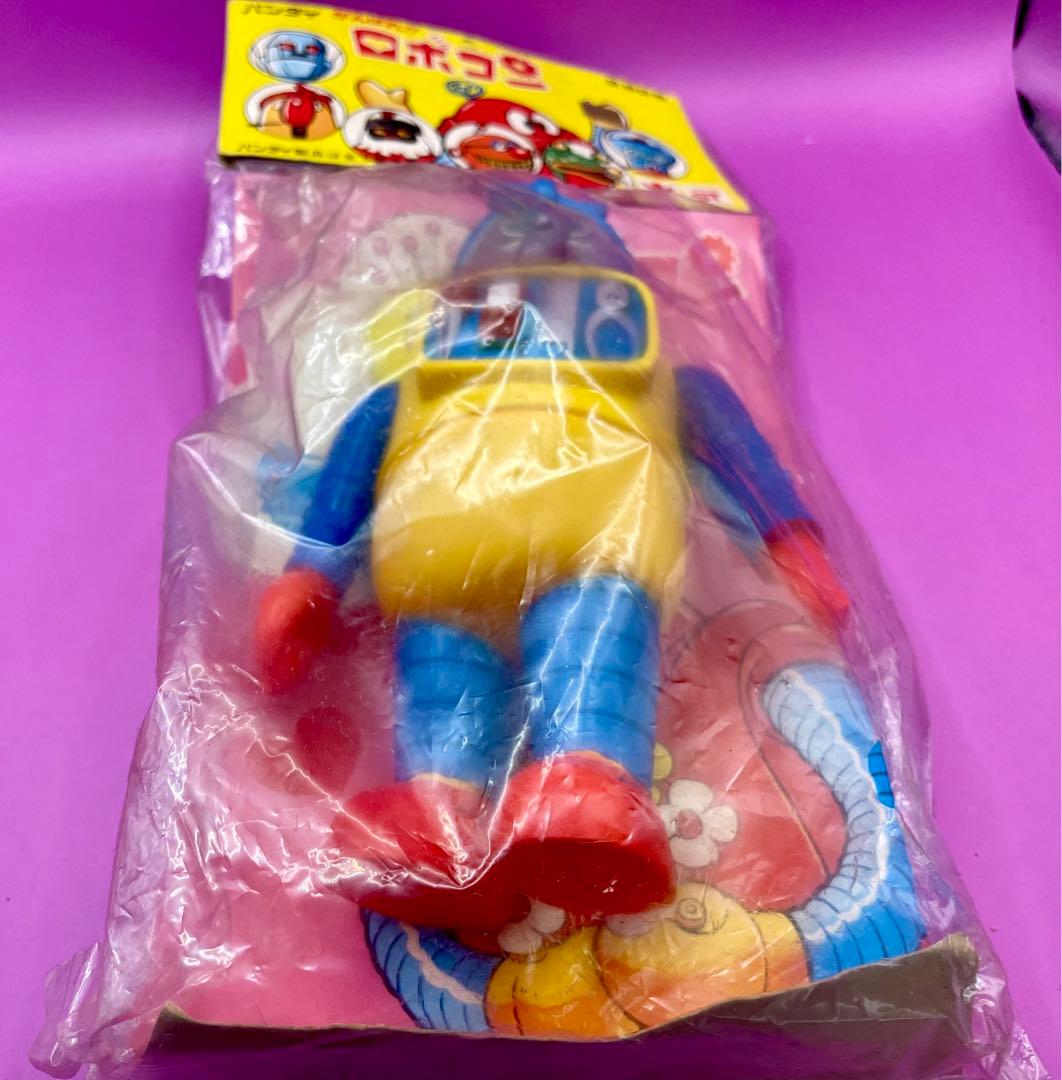 ロボトン がんばれロボコン 旧バンダイ ソフビ人形 デッドストック未開封袋入新品